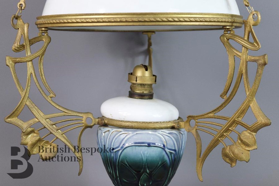 Early 20th century Czech Ceiling Oil Lamp - Image 4 of 7