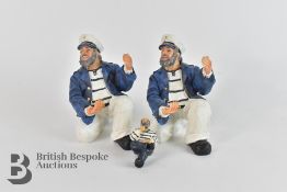 Two Kneeling Captain Bottle Holders