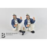 Two Kneeling Captain Bottle Holders