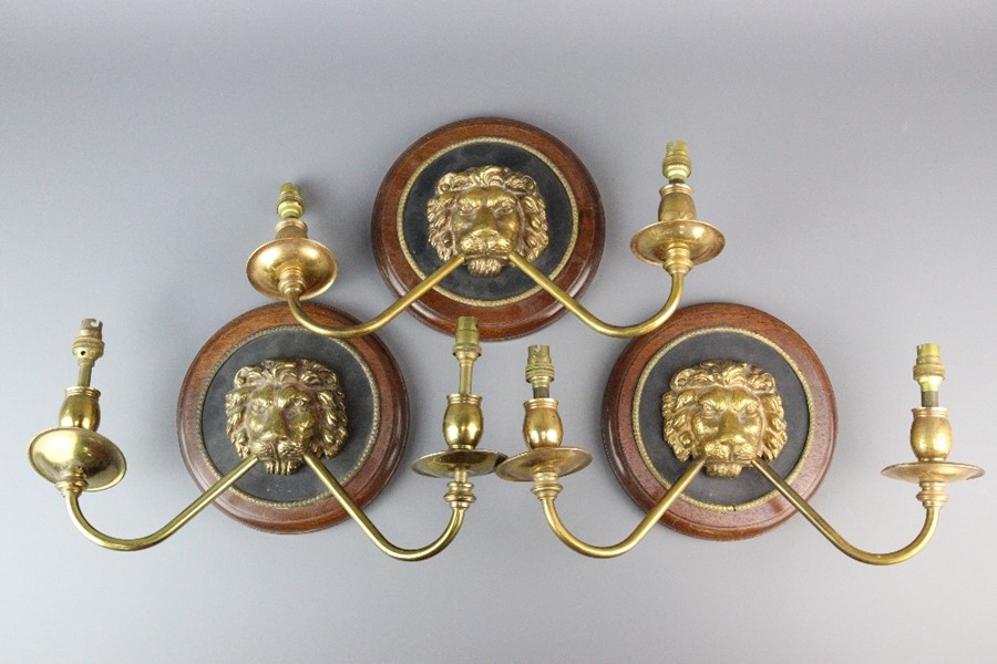 Three Lion Mask Light Fittings