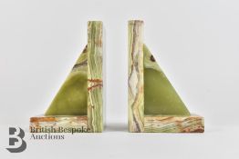 Green Onyx Book Ends