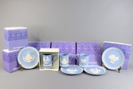 Wedgwood Commemorative Tankards and Four Christmas Plates