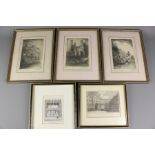 Five Etchings of Castles and Churches