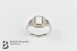 Silver and Opal Ring