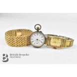 Pocket Watch and Two Wrist Watches