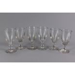Six Victorian Glass Rummers