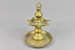 A 19th Century Indo-Persian Brass Oil Lamp