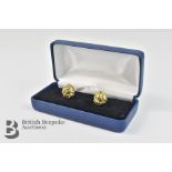 Pair of Gold Plated Knot-Style Cufflinks