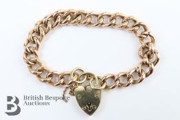 9ct Rose Gold Curb-Link Bracelet