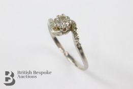 18ct White Gold Solitaire Diamond Ring