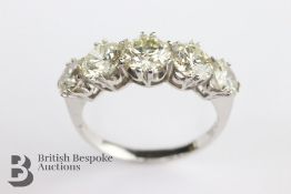 An 18ct White Gold Five Stone Diamond Ring