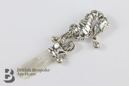 Silver Seahorse Rattle