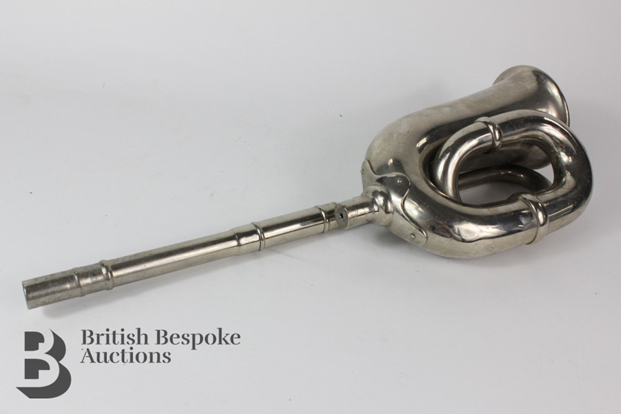 Early 20th Century Joseph Lucas Nickle-Plated Bugle Car Horn