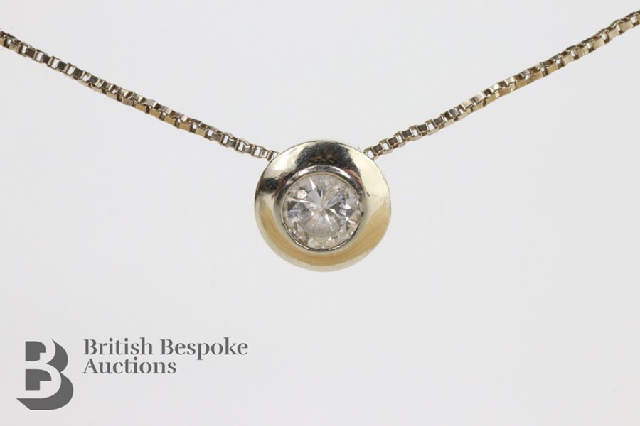 Diamond Pendant and Chain - Image 3 of 3