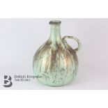 Celadon Green Lustre Glass Bottle Flask