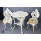 Victorian Heavy Cast Iron Garden Table and Chairs