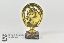 Rare and Unusual Brass Equestrian Mascot