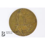 WWI Bronze Death Plaque