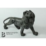 Bronze Figure of Prowling Lion