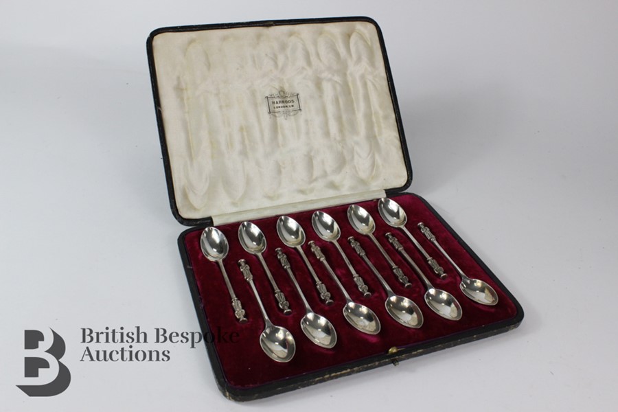 Set of Twelve Silver Apostle Spoons
