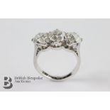 18ct White Gold Three Stone Diamond Ring