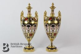 Pair of Royal Crown Derby Vases