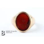 Gentleman's Vintage Cornelian Signet Ring