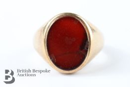 Gentleman's Vintage Cornelian Signet Ring