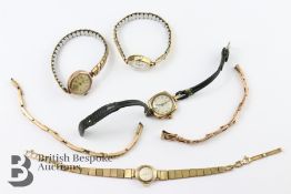 Four 9ct Cased Ladies Cocktail Watches