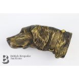 Brass Cased Vesta of Dog Form