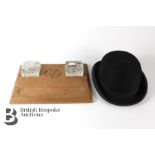 Windsor Forest Oak Inkwell and Felt Bowler Hat