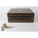 19th Century Rosewood Turnover Writing Box