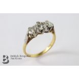 Antique 18ct Gold Three Stone Diamond Ring