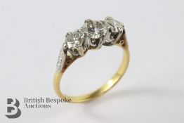 Antique 18ct Gold Three Stone Diamond Ring