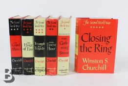 Collection of Winston S. Churchill WWII Books