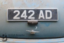 SEE LOT 209 Cherished Number Plate 242AD SOLD WITH LOT 209