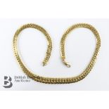 18ct Continental Yellow Gold Articulated Necklace