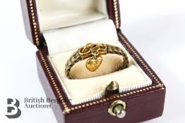 Georgian Hair Embroidered Mourning Ring