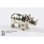 Sterling Silver Rhinoceros