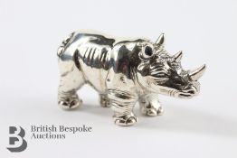 Sterling Silver Rhinoceros