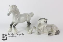 Two Beswick Horses