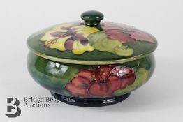 Walter Moorcroft Hibiscus Lidded Trinket Dish