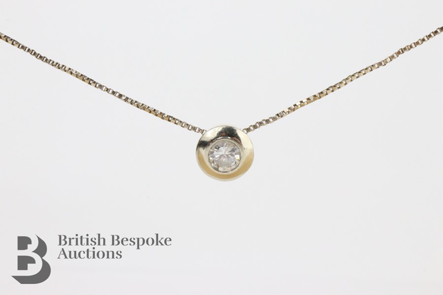 Diamond Pendant and Chain