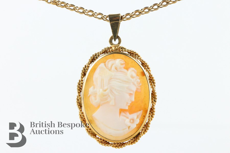 9ct Gold Mounted Shell Cameo Brooch - Image 2 of 3