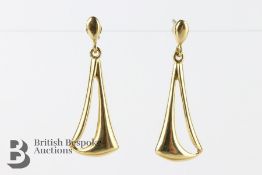 Pair of 18ct Gold Drop Earrings