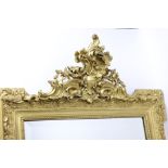 French Wood and Plaster Wall Mirror