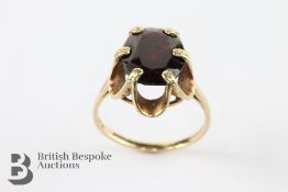 9ct Gold Garnet Cocktail Ring