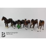 Five Royal Doulton Horses