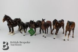 Five Royal Doulton Horses