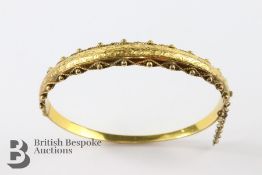 Edwardian 9ct Gold Bangle